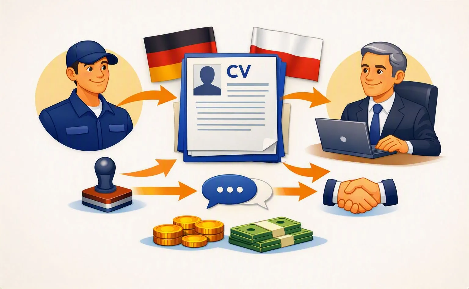 Jak napisać krótkie, skuteczne przedstawienie się dla pracodawcy (PL/DE)
